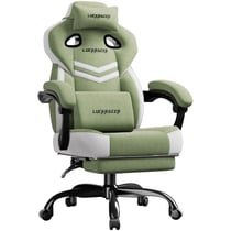Chaise gaming ergonomique LUCKRACER - Tissu - Vert - 50 x 50 x 100 cm