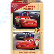 Puzzle en bois cars 3 flash mcqueen et jackson storm 2 x 16 pieces - educa - 17172