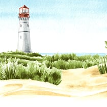 Lot de 4 serviettes en papier découpage collage 33 cm DUNE PHARE MER M 106