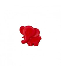Carte de 3 boutons Eléphant à queue 19mm - Prym Rouge