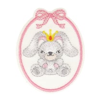 Ecusson thermocollant badge lapine 5,5cm x 4,5cm