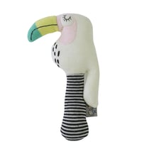 Hochet bébé en coton tricoté, Toucan