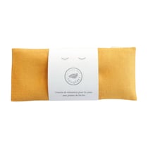 Masque yeux yoga - Lin jaune moutarde - Le Gang des Fougères