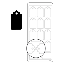 Planche de stickers peel off noir étiquettes