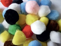 50 POMPONS ASSORTIMENT Ø35  ACRYLIQUE