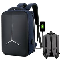Sac À Dos Ordinateur Imperméable 15 Pouces Avec Port USB Pour Affaires Et Sport Bleu Marine YONIS