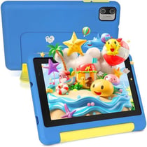 Tablette enfant KOTSREN Android 13 - Silicone - Bleu - 7 pouces