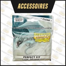 Dragon Shield – Sleeves Standard (x100) – Perfect Fit – Sideloading Transparent (Double-Sleeve)