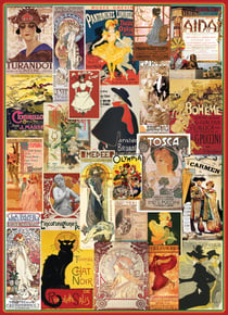Puzzle 1000 pièces - Anciennes Affiches de Théâtre et d'Opéra - Eurographics