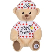 Peluche - Peluche Officielle Ours Tour de France "Maillot et Casquette Grimpeur à Pois" – 24 cm