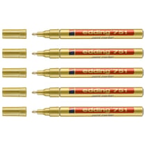Lot de 5 marqueurs peinture - EDDING - Or - Pointe ronde 1-2 mm