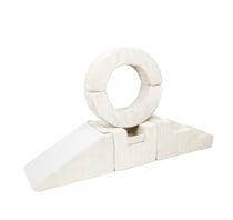 Ensemble de 7 blocs cerceau crème velours côtelé - Velinda - Marron