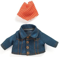 Vêtement pour poupée Djeco collection Pomea veste en jean bleu