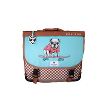 Cartable 38 cm Bagtrotter – Marron/Bleu – POL FOX SKATE – 2 compartiments