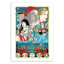 Affiche 50x70 cm - Life aquatic -  Joshua Budich