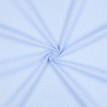 Tissu Seersucker Coton Rayures sur fond Bleu clair