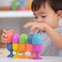 Coquetiers pour oeufs en Bois - Jouet créatif et éducatif