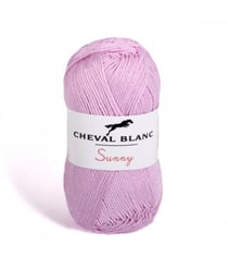 Pelote de coton à tricoter SUNNY UNI - Cheval blanc - PPSC 256 Violet
