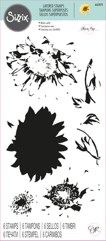 Stop Tampons transparents superposables fleur - Sizzix