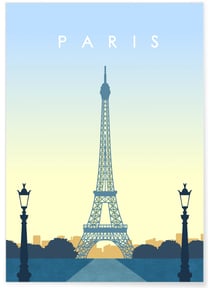 Affiche ville Paris 3 | A3 : 29,7x42cm