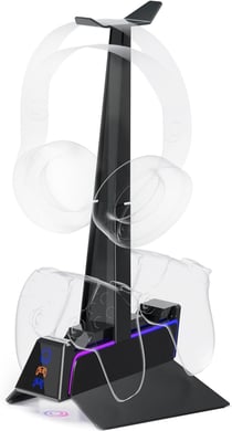 Station de charge manettes PS5 - Oniverse - Double support - Charge rapide - Station X3 Noir