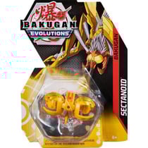 Bakugan evolutions : sectanoid avec carte - boule jaune - saison 4 - spin master 20135598