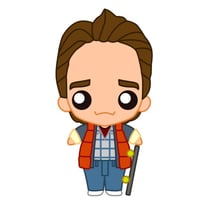 Retour vers le Futur - Figurine caoutchouc Pokis Marty McFly 6 cm