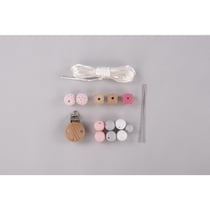 Kit: Chaînette de sucette, rose, 15 pièces, Boite