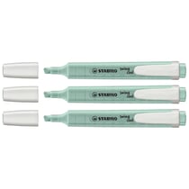 Lot de 3 surligneurs pointe biseautée 1 - 4 mm - STABILO - Swing Cool Pastel Edition - Turquoise
