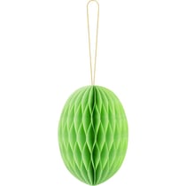 1 Décoration Oeuf en Nid d'Abeille 12 cm - Vert Clair