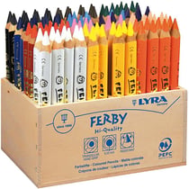 Crayons de Couleur Lyra Super Ferby 1, L : 12 cm, mine 6,25 mm, ass. de couleurs, 96 pièces/ 1 Pq.