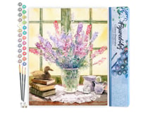 Peinture par Numéro Figured'Art - Bouquet de Lupin - Kit de Loisir Créatif DIY Numéro d'Art Complet - 40x50cm sans châssis en bois