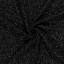 Tissu Jacquard Lurex Tweed Éclat uni Noir
