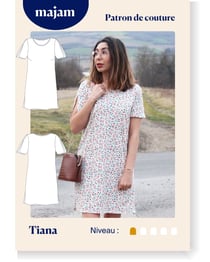 Patron Robe T-shirt - Tiana- Taille 34 à 48