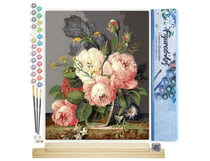 Peinture par Numéro Figured'Art - Bouquet Fleurs Sauvages - Kit de Loisir Créatif DIY Numéro d'Art Complet - 40x50cm toile roulée + châssis en bois à monter