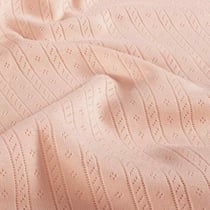 Tissu Jersey Coton ajouré Camille uni Saumon