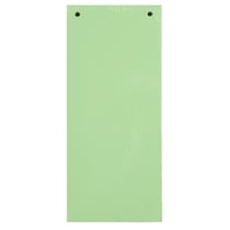 Paquet 100 fiches intercalaires horizontales unies perforées - 105x240mm - Vert - x 12 - Exacompta
