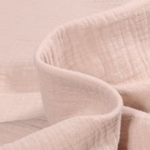 Tissu Double gaze de coton uni Beige sable - Au mètre