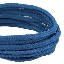 Bobine 50m Cordon damier polyester 5mm bleu