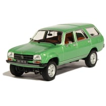 Voiture miniature de collection - NOREV - Peugeot 504 Break Dangel 1980 - Échelle 1/43 - Monté métal - Vert