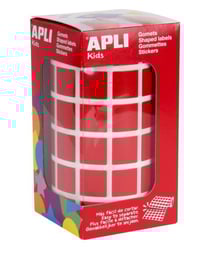 Gommettes rouleau Carré 15 x 15 mm Rouge x 2 832