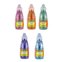 Lot de 5 flacons de peinture à l'eau pailletée Cléopâtre 250ml assortie