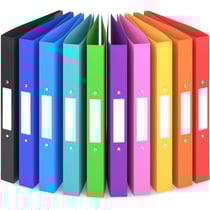 10 x Classeur A4-2 Anneaux 25mm- Jusqu'à 200 feuilles, Dos de 3,5 cm- Souple et Durable- Résisitants à l'eau- ACROPAQ