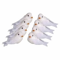 Colombes décoratives pailletées 3 x 1,5 x 1,2 cm