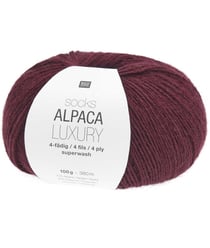 Pelote de laine à chaussette Socks Alpaca Luxury 4 fils -100 gr - Rico Design 03 Bordeaux