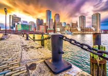 Port de Boston au Crépuscule, États-Unis