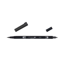 Lot de 6 feutres double pointe pinceau - TOMBOW - ABT Dual Brush Pen N25 - Noir fumée