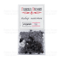 Sequins plats embelissements décoration Fabrika Decoru forme étoile 7 mm NOIR 104