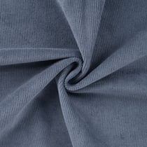 Tissu Velours côtelé stretch uni Bleu denim