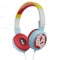 FABA Casque audio pour enfants, pliable, Volume Limité à 85 DB, Casque Réglable avec long fil, Enfants 3-10 Ans